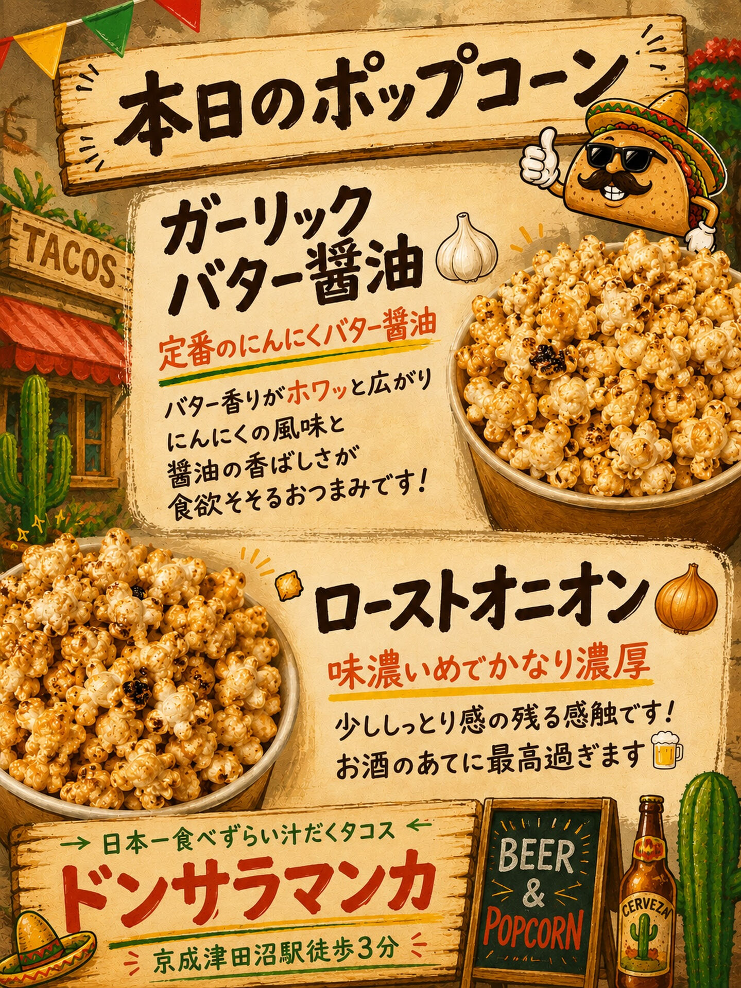 はい！タコス屋です！