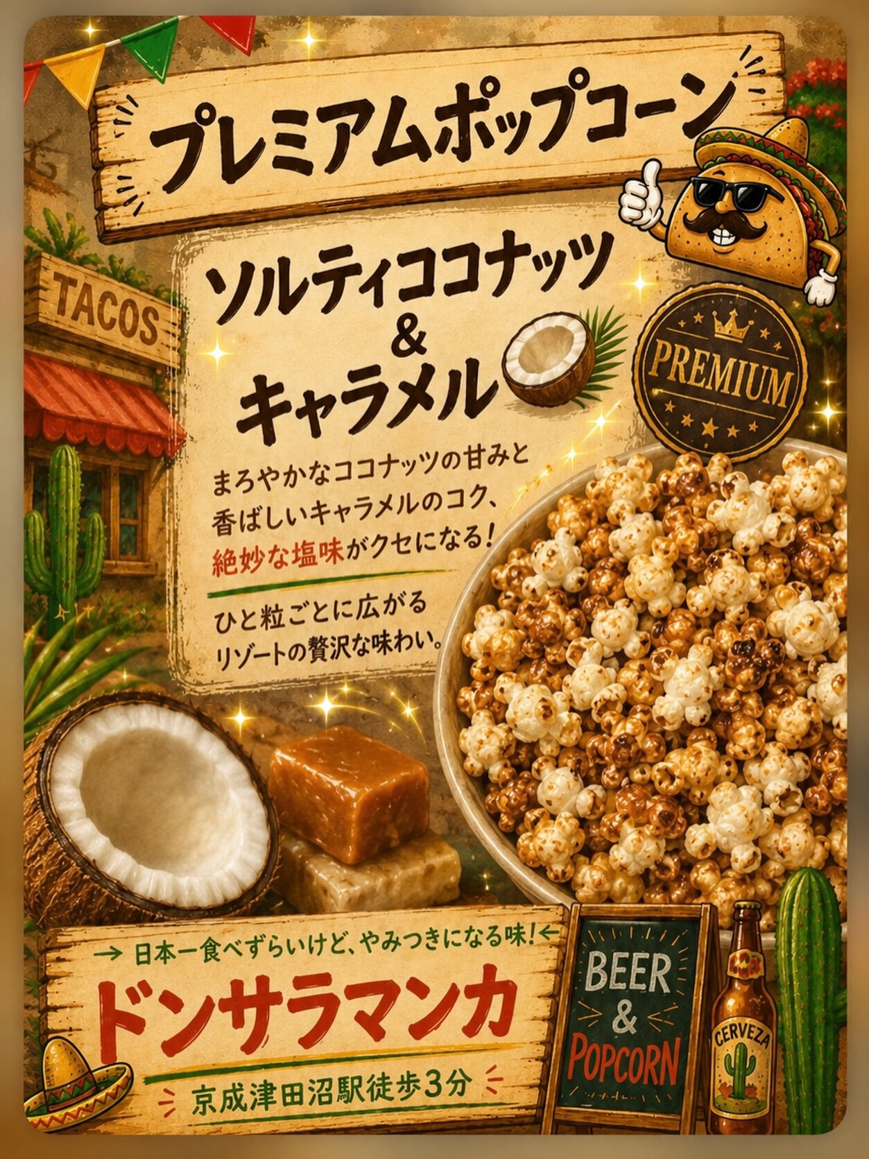 🥥プレミアムポップコーン🥥
